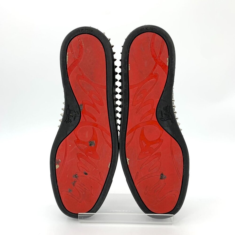 Christian Louboutin Spike Studded Slip-On Shoes Mens Size 43 Stylish Leather Des - Picture 7 of 9